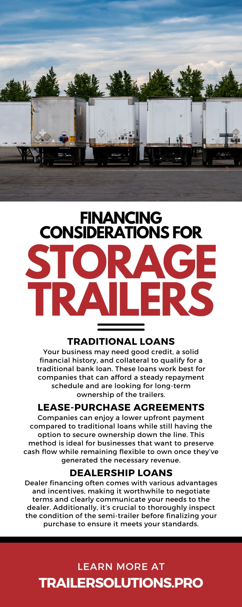 Financing Considerations for Storage Trailers
