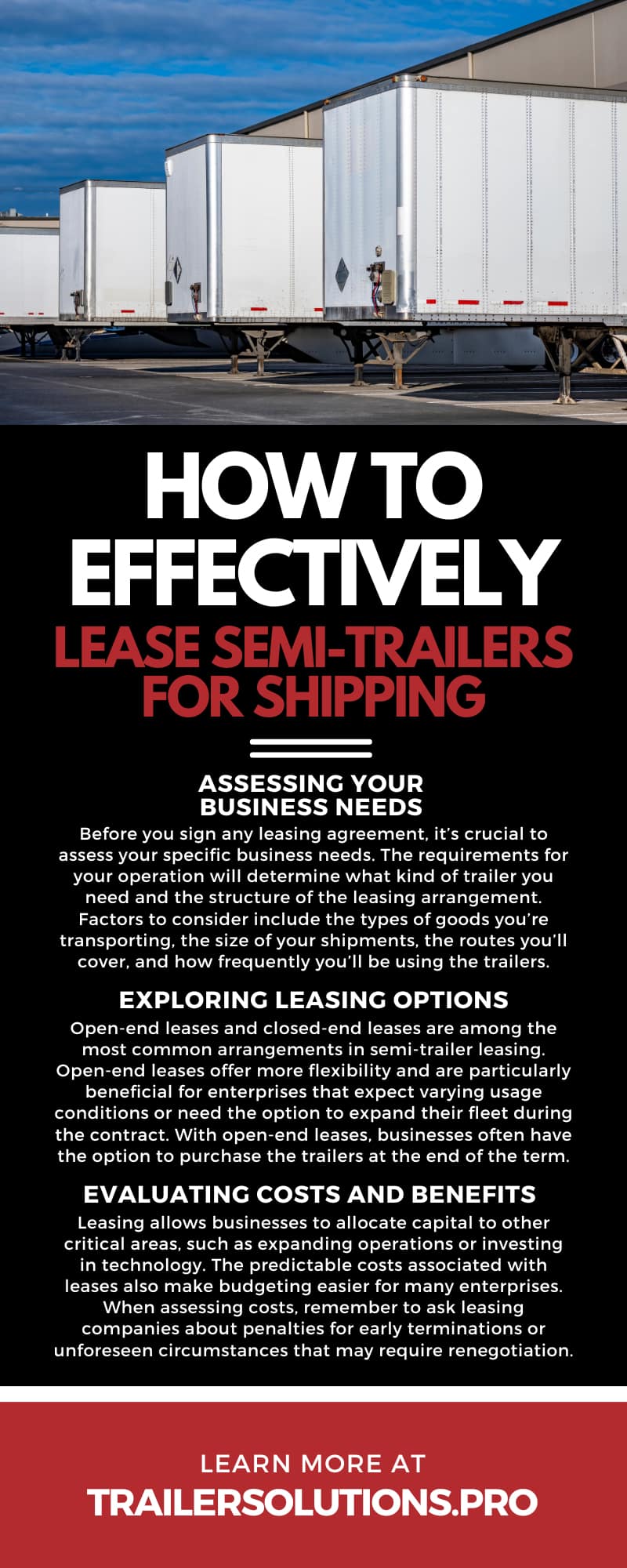 How To Effectively Lease Semi-Trailers for Shipping