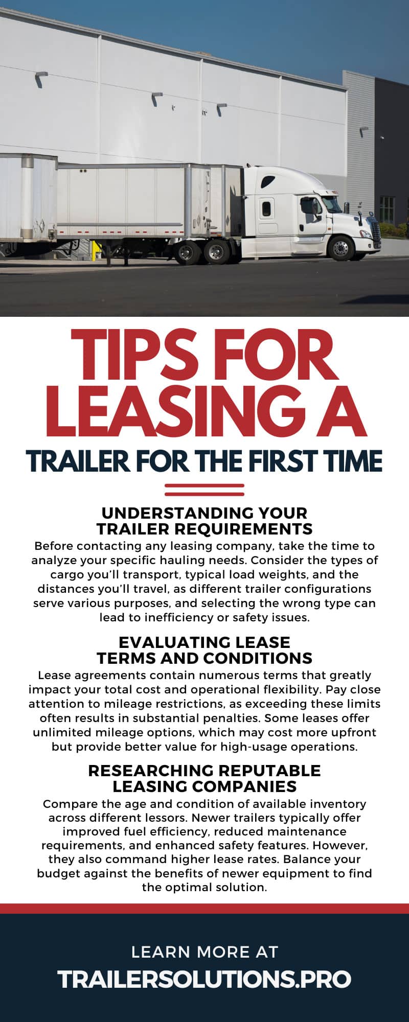 Tips for Leasing a Trailer for the First Time